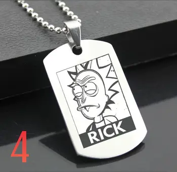 Rick a Morfy RM01 Klasické Nehrdzavejúcej Ocele Módne Keychain Gravírovanie Menoviek ocele armády karta, prívesok na náhrdelník