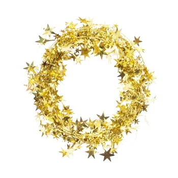 1pc 7.5 m Vianočné Zlato Strieborné Hviezdy Drôt Garland Pozlátko Star Ratan Vianočný Strom Dekorácie pre Domov Svadba, Narodeniny