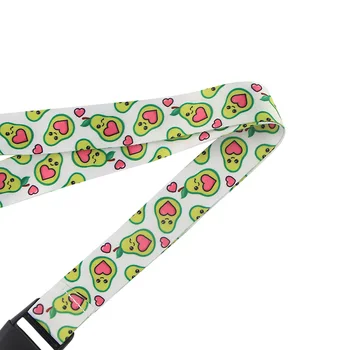 SP022 Zelené Ovocia Avokádo ozdobná šnúrka na uniforme Roztomilý Keychain Laná pre Kľúče, Odznak ID Mobilného Telefónu Lano Krku Popruhy, Doplnky, Darčeky