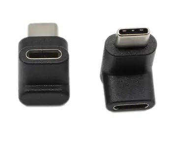 USB 90 Stupňov Pravý Uhol USB 3.1 Typ C Samec Samica USB-C Converter Adaptér pre Samsung huawwei xiao Smart Phone