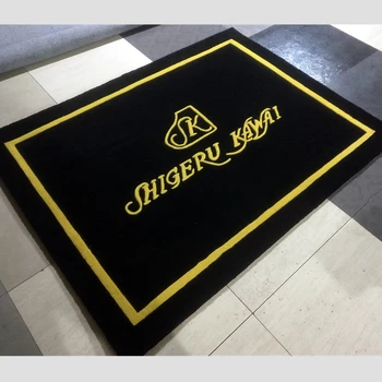 Akryl hrubé logo prispôsobené koberec vitajte salón Reklama vlastné koberec logo obchod koberec hotal rohože klavír sivá tapete