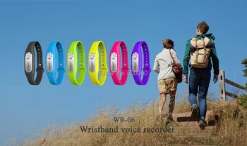 Mini Farebné náramok hlasové záznamníky Hnsat WR-06
