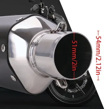 38-51mm Nehrdzavejúcej Ocele Motocykel Uhlíkových Vlákien Výfukových Šál Rúra Universal Pre Dirt Bike/Street Bike/Skútrov/ATV/Quad