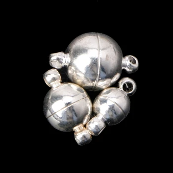 10pcs/veľa Silné Magnetické Nehrdzavejúcej Ocele Loptu Spony DIY Šperky Čo Sliver