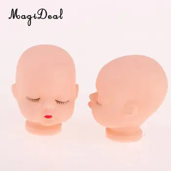 10 Ks Červené Pery Spanie Baby Doll Hlavy Sculpt Pre Mini Keychain Detská Hračka DIY Vlastné Časti Tela