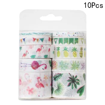 10pcs/Pack Washi Maskovacie Pásky Cartoon Dekoratívne Samolepky Sticky Papierové Pásky pre Zápisník DIY Denník Darčekové Balenie (Maiden je Di