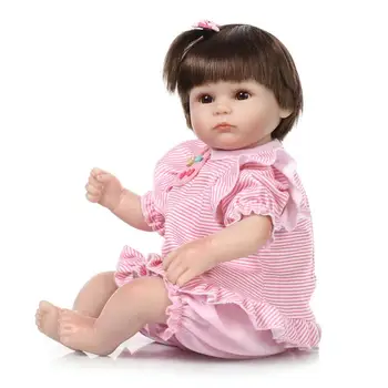 45 cm Realisticky Reborn Bábiky Baby Vinly Ručné Reborn Bábiky Novorodenca Bebe Pecifier Dievčatá, Hračky, Darčeky Bonecas Brinquedos
